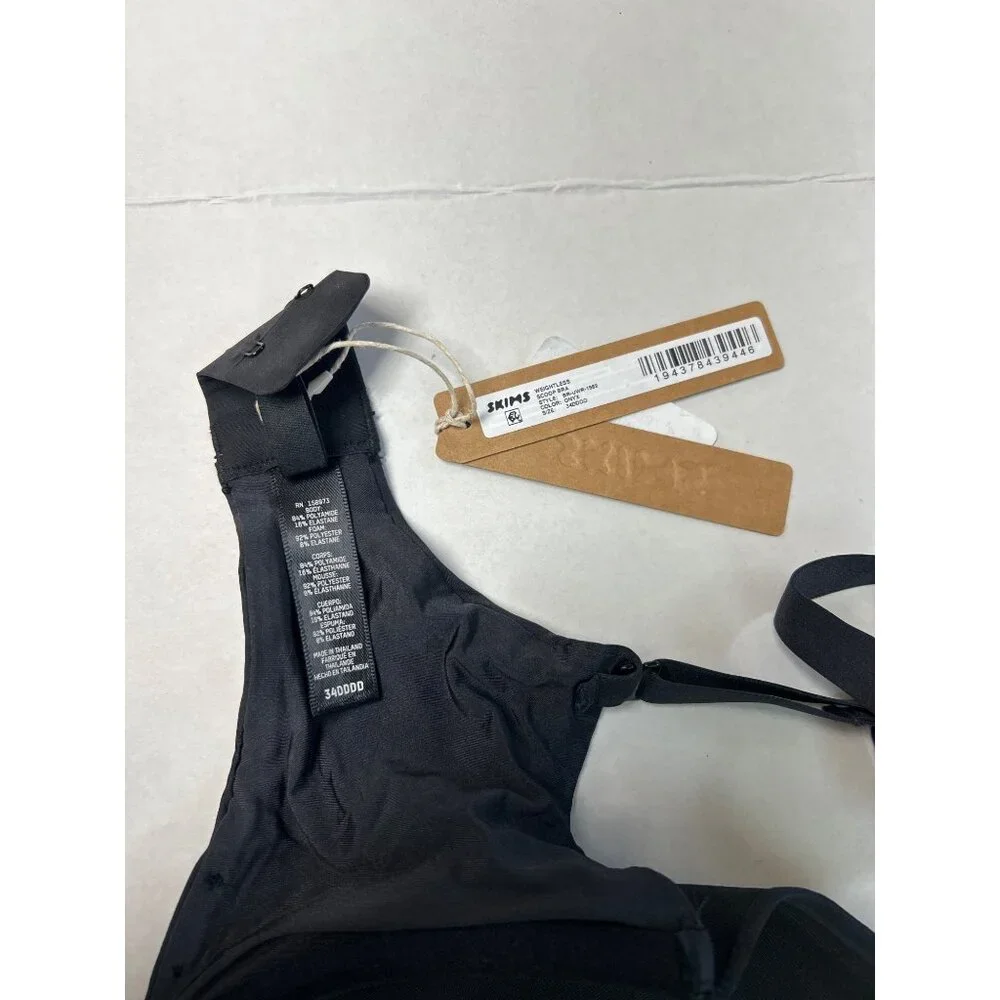 SKIMS Weightless Scoop Bra Onyx Size 34DDDD NWT - Picture 5 of 6